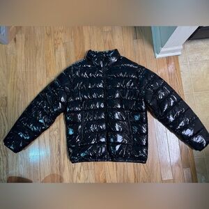 Shiny Black Puffer Jacket